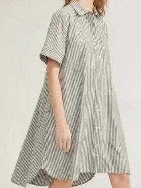 Everlane The Daytripper Cotton Striped Shirt Dress XS